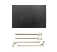 ACESOME Plaque de déclenchement pour WC compatible avec Geberit sigma01 sigma10 sigma20 sigma21 sigma30 sigma50 sigma60 Plaque de déclenchement en plastique pour chasse à 2 débits (noir)