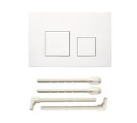 ACESOME Plaque de déclenchement pour WC Compatible avec Geberit sigma01 sigma10 sigma20 sigma21 sigma30 sigma50 sigma60 Plaque de déclenchement en plastique pour chasse d'eau à 2 débits (blanc)