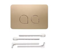 ACESOME Pour Geberit Plaque de déclenchement Sigma 01 Sigma10 Sigma20 Sigma21 Sigma30 Sigma50 Sigma60, Plaque de déclenchement double pour chasse d'eau à 2 débits (Or)