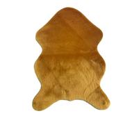 ACESOME Tapis en fourrure synthétique, peau de mouton artificielle, tapis doux et moelleux, confortable, décoration salon, imitation laine, descente de lit et canapé (doré, 75 x 120 cm)