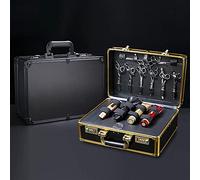 Acesunny Barber Sac de transport pour tondeuse à cheveux Sac à outils Organisateur de salon de coiffure Outil de coiffeur Valise de transport Tondeuse à cheveux Boîte à outils (doré), Or