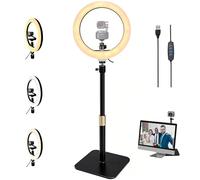 Acetaken Meet-2 Support d'éclairage de table pour webcam, anneau lumineux de 25,4 cm avec support pour webcams OBSBOT Meet 2 SE/Tiny-3, 3 Lite/Tiny 2,2 Lite/Tiny SE/Tail 2 Air