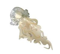 Acetate Claw Clip, Jellyfish Hair Clip, Sea Inspired Hairpin, Strong Grip Elegant Design, 4.92 Inches long, Ideal for Wedding Dance School Events Family Photos Ladies Daily Styling