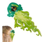 Acetate Claw Clip, Jellyfish Hair Clip, Sea Inspired Hairpin, Strong Grip Elegant Design, 4.92 Inches long, Ideal for Wedding Dance School Events Family Photos Ladies Daily Styling