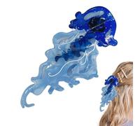 Acetate Claw Clips, Jellyfish Shape Hairpins, Sea-Inspired Hair Accessories 4.92 inches long, Strong Hold Clips, Elegant Styling Tools for Weddings, Dance Performances, School Events, Family Photos
