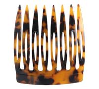 Acétate Hair Comb French Side Clip | Acrylic, 5,8 x 6,8 cm, Light Or Dark | Vintage Leopard Print Strong Hold Styling Comb | Non-Slip Fringe Tamer For Women