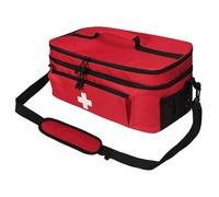 ACETCHS Posez EHBO-tas, medicijntas, Groot, apotheek de riz, médis, noodtas, opbergtas, draagbare medicijntas avant thuis, irritant, camper, transformer, rood, mode, rouge