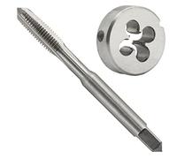 Aceteel Jeu de tarauds et filières métriques M2,5 x 0,45 mm M2,5 x 0,45 mm HSS et M2,5 x 0,45 mm en alliage d'acier à outils rond pour droitier