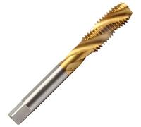 Aceteel Taraud en spirale M12 x 1 avec revêtement en titane, taraud à filetage hélicoïdal HSS M12 x 1