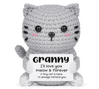 AceThrills Chat positif au crochet - Cadeaux amusants pour grand-mère, Noël, anniversaire (grand-mère)