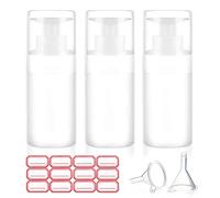 Acetone Pump Dispenser Push Down Pump Dispenser Alcohol Dispenser Bottle 3 Packs 100ml One-Touch Pump Dispenser For Alcohol,Acetone,Nail Polish remover & Makeup Remover, Toner ect by Jiulory