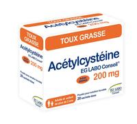 ACETYLCYSTEINE EG 200 pour Toux et bronchites - 20 sachets Sachet(S) pc(s)