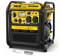 Aceup Energy Générateur de courant onduleur 3800 W Générateur de secours | Générateur de courant 62 dB(A), deux 230 V, 12 V CC et USB, mode écologique, affichage numérique, réservoir de 10 l pour