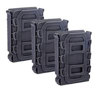 ACEXIER 3PCS Tactique Fast Mag TPR Flexible Molle Magazine Porte-Pochette pour Ar15 M4 5.56/7.62 Mag Pouch Pistolet Pistolet Chargeur Holder (Black)