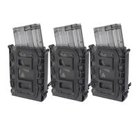 ACEXIER 3Pcs Tactique Fast Mag TPR Flexible Porte Chargeur Molle pour Ar15 M4 5.56/7.62mm CP Camouflage Mag Pouch Case (BCP)
