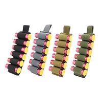 ACEXIER 4 pièces 6 Porte-Coquille Ronde Crosse de Fusil de Chasse Tactique 12/20GA Cartouche étui Sac Militaire élastique munitions Balle Transporteur étui (4 Couleurs incluses)
