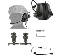 ACEXIER Casque d'écoute tactique C5 (sans réduction du bruit) Équipement de communication Casque d'écoute Cache-oreilles en silicone pour l'extérieur (Green)