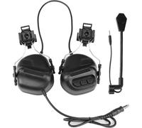 ACEXIER Casque tactique sans micro, réduction du bruit, écouteur de tir, chasse, communication CS, interphone, casque utilisé avec PTT (Black)