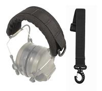 ACEXIER Couverture de Casque modulaire d'extérieur Molle Bandeau pour Cache-Oreilles Tactiques généraux Microphone Accessoires de Chasse Couverture de Casque (Black)