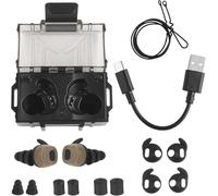 ACEXIER Écouteurs intra-auriculaires tactiques Bluetooth 5.3, antibruit, pour la chasse et le tir, protection auditive (Khaki)