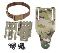 ACEXIER Étui K.ydex pour G1ock 43 / 43x Pistolet de Chasse Militaire léger Étui Taille Carry QLS Kit de dégagement Rapide Cuisse QLS Base d’Adaptateur (Thigh QLS Adapter Base-CP)