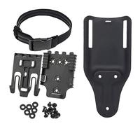 ACEXIER Étui K.ydex pour G1ock 43 / 43x Pistolet de Chasse Militaire léger Étui Taille Carry QLS Kit de dégagement Rapide Cuisse QLS Base d’Adaptateur (Thigh QLS Adapter Base-Black)
