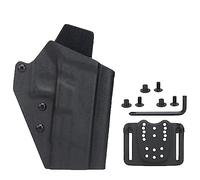ACEXIER Étui K.ydex pour G1ock 43 / 43x Pistolet de Chasse Militaire léger Étui Taille Carry QLS Kit de dégagement Rapide Cuisse QLS Base d’Adaptateur (Black)