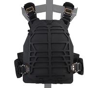 ACEXIER Gilet de Chasse Tactique Modulaire S & S Plaque d’Armure de Protection légère Gilet Militaire pour l’armée CS Airsoft Paintball Shooting (Black)