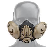ACEXIER Masque respiratoire tactique de protection FAST Demi-visage masque à gaz pour militaire, paintball, airsoft, chasse, CS fourmis, modélisation (Tan)