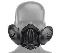 ACEXIER Masque respiratoire tactique de protection FAST Demi-visage masque à gaz pour militaire, paintball, airsoft, chasse, CS fourmis, modélisation (Black)