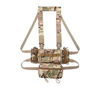 ACEXIER MK3 Tactical Chest Rig Mini Airsoft Hunting MOLLE Duty Gilet Gilet de poitrine de transport de combat militaire de plein air avec pochette de chargeur (CP)