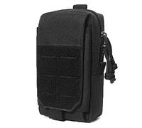 ACEXIER Pochette Tactique Molle - Ceinture Militaire - Accessoire Port Quotidien - Pochette extérieure pour téléphone - Petite Poche - Équipement de Chasse (Black)
