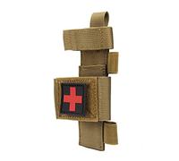 ACEXIER Sac de Garrot en Nylon Opération à Une Main Rapide Hémostase Cisaillement Molle Cas Tourniquet Bag Trousse de Premiers Soins Pochette Organisateur (Tan)