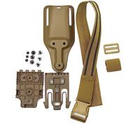 ACEXIER Système de Verrouillage Rapide de Bande de Jambe de Chute Tactique pour G1ock 17 M9 Adaptateur de Plate-Forme d’étui de Canon avec QLS 19 22 Accessoire de Chasse (Tan-3PCS Long Set)
