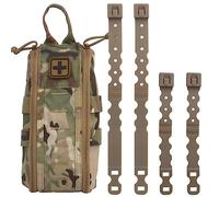ACEXIER Tactique Med Pouch IFAK Pack Premiers Soins Vide Rapide Déploiement Pull Tab Molle Clip YKK Zipper Sac d'urgence Chasse Gilet Accessoires (CP)