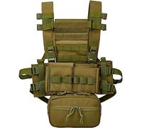 ACEXIER Tactique MK3 Chest Rig Gilet de Chasse modulaire Camo Sack Pouch H Harnais M4 AK Magazine Insert Airsoft Paintball Accessoires (Green)
