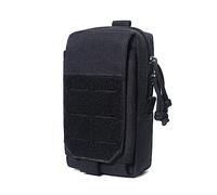 ACEXIER Tactique Molle Pochette pour téléphone Portable Militaire Port Quotidien Fanny Pack Belt Waist Bag Vest Pack Purse Mobile Phone Case Outdoor Hunting Bag (Black)