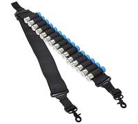 ACEXIER Tactique Porte-obus de munitions 15 Cartouches Fusil de Ceinture 12 Calibre Pochette de munitions Étui de Cartouches de balles de tir Militaire Bandoulière (Black)