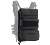 ACEXIER Tactique Zip-on Panel Zipper-on Pochette Sac de Chasse Airsoft Molle Plaque Carrier pour AVS JPC 2.0 CPC Emerson Vest (Black)