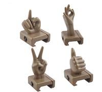 ACEXIER Vue du Pouce du Doigt 4 Pcs Nouveauté Doigt Pouce Viseurs Large Rail Mount Base Hunting Scope Mount Decor pour 20mm Rail Mount Mount (Tan)