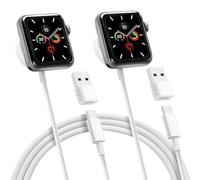 aceyoon 2 en 1 Chargeur pour Apple Watch, 1M Câble de Charge Magnétique sans Fil USB C pour iWatch Series Câble de Charge Type C pour Apple Watch 10 9 8 7 6 5 4 3 2 1 Ultra 2/1 - Blanc