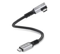 aceyoon 240W Cable USB C Charge Rapide, PD 3.1 QC 4.0 Câble USB C vers USB C Court Coudé Vidéo 8K 60Hz Data Sync à 40Gbps Nylon Tressé Compatible avec iPhone 17 16 15 Pro Max Galaxy S25 S24 Ultra
