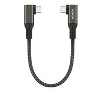 aceyoon 240W Cable USB C vers USB C Court 20cm, 48V/5A PD QC 4.0 Câble Type C Charge Rapide avec Puce E-Mark 90 Degrés Nylon Tressé Compatible avec Samsung Galaxy S24 Plus Ultra S23 S22