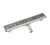 Acezanble Caniveau de Douche Italienne en Acier Inox Siphon Sol d'évacuation pour Salle de Bain Rectangulaire en Modèle C 90 cm