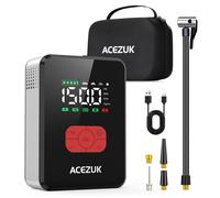 ACEZUK M06 Booster de batterie 7000 A avec batterie externe, pour voitures tout essence et diesel 12 L, avec compresseur d’air 150 PSI, 12 V, câbles de démarrage et éclairage LED