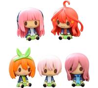 Acfigure Ichika Nino Miku Yotsuba Itsuki Nakano Figurine quintessence de 4,5 cm en position assise Version mignonne pour décoration et cadeau