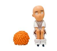 Acfigure Statuette SAITAMA 15 cm One Punch Man Toilettes Personnage assis Modèle Décorations Présentoirs Collections Cadeaux