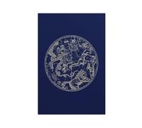 ACFTAIN Toile murale rétro avec logo constellation hémisphère nord et sud - 60 x 90 cm