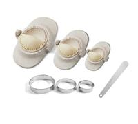 Acfthepiey 1 ensemble de moules à raviolis et presse à empanadas, blanc crème