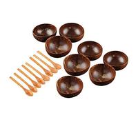 Acfthepiey Lot de 16 en noix de faits à la main - Cuillère en bois - Pour dessert, salade, riz et ramen